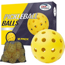 Durable Yellow Pickleballs 40-Holes 12-Pack (Color Box)