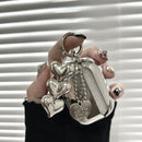 Electroplated solid color shell + 3 heart pendants AirPods Pro 2