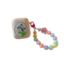 Floral patches + black base shell + colorful bracelet AirPods Pro 2
