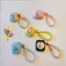 Floral patches + pink base shell + pink bracelet Apple AirPods 3