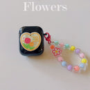 Floral patches + pink base shell + pink bracelet Apple AirPods Pro