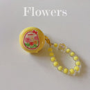 Floral patches + yellow base shell + yellow bracelet AirPods 3