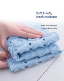 Gray Round Non-Slip Massage Bath Mat 55×55cm