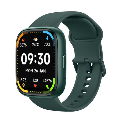 Green Unisex Health Monitoring Smart Watch with Call Function