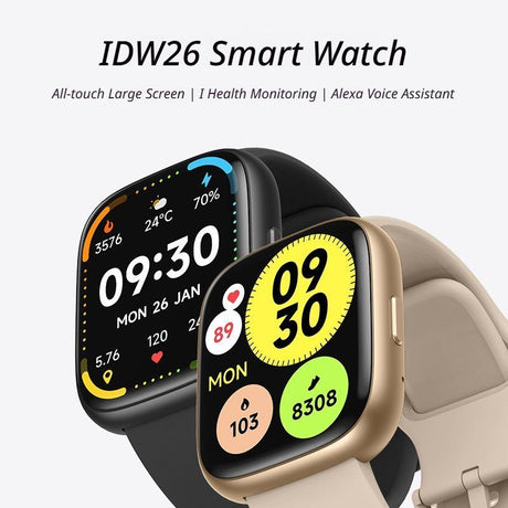 Green Unisex Health Monitoring Smart Watch with Call Function