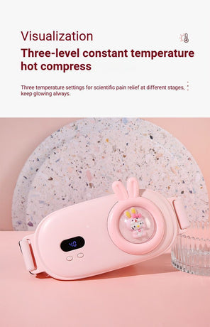 Heated Period Relief Waist Belt Pink Little Rabbit