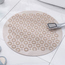 Ivory Round Non-Slip Massage Bath Mat 30×30cm