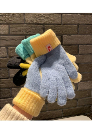 Knit Gloves Red