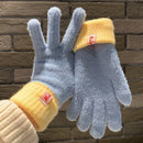 Knit Gloves Sky Blue