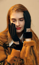 Ladies Winter Warm Cashmere Gloves DY50 Khaki