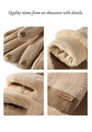 Ladies Winter Warm Cashmere Gloves DY50 Pink
