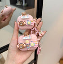 Music Bear Bluetooth Earphone Case + pendant AirPods 4