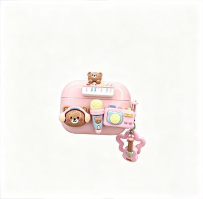 Music Bear Bluetooth Earphone Case + pendant AirPods Pro 2