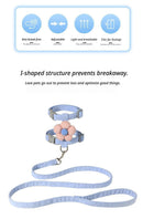Pet Harness-Blue+1.2m Leash+Size M
