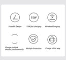 Pink 20W Foldable 3-in-1 Wireless Charger