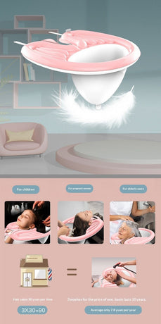HairWashingBasinPink+DrainageBag