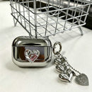 Pink Framed Heart Plated Case + 3 Heart Pendants AirPods Pro 2