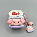 Strawberry Hat Pig Bluetooth Earphone Case + pendant AirPods 3