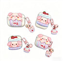 Strawberry Hat Pig Bluetooth Earphone Case + pendant AirPods 4