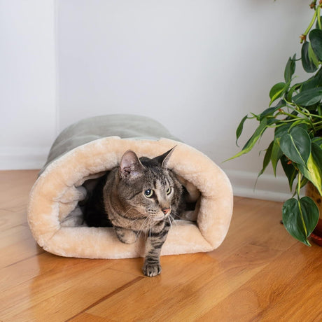 Universal Warm Pet Bed for Cats and Dogs Upgraded Support Style Gray