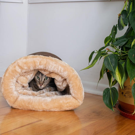 Universal Warm Pet Bed for Cats and Dogs Upgraded Support Style Gray