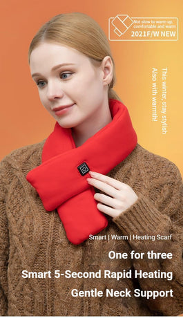 USB Graphene Heated Neck Warmer Off-white-Gift Box Edition