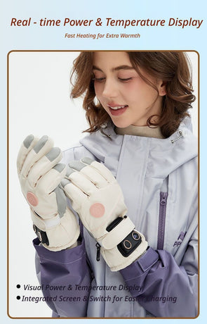USB Heated Gloves for Outdoor White
