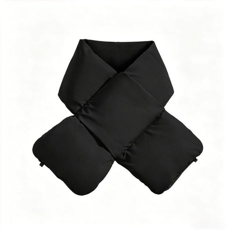 USB Heated White Duck Down Neck Warmer Black