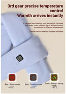 USB Rechargeable Graphene Heated Neck Warmer Light Blue