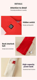 USB Rechargeable Graphene Heated Neck Warmer Pink