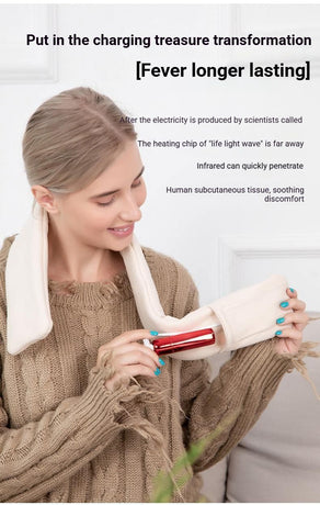 USB Rechargeable Graphene Heated Neck Warmer Red