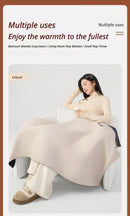 USB Washable Heated Shawl-No Power Bank Included-Green