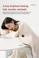 USB Washable Heated Shawl-No Power Bank Included-Green