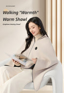 USB Washable Heated Shawl-No Power Bank Included-Green