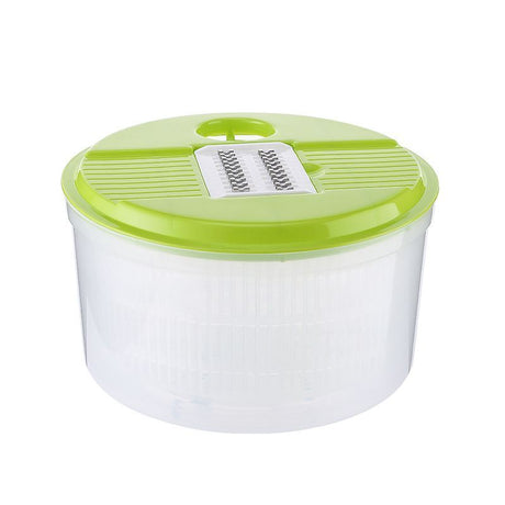 Vegetable washing basket-Green 2in1 with Julienne and Slicing Function