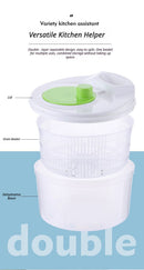 Vegetable washing basket-Green 2in1 with Julienne and Slicing Function