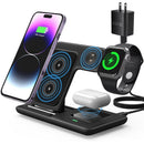 White 20W Foldable 3-in-1 Wireless Charger