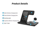 White 20W Foldable 3-in-1 Wireless Charger