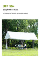 White Canopy Version-Canopy+Folding Table+2 Moon Chairs