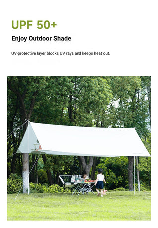 White Canopy Version-Canopy+Folding Table+2 Moon Chairs