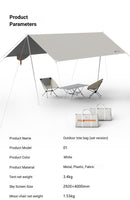 White Canopy Version-Canopy+Folding Table+2 Moon Chairs