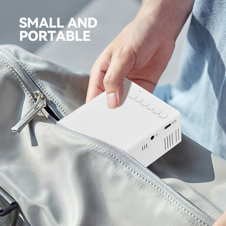White M3S 1080P Mini Projector AU Plug Includes Manual
