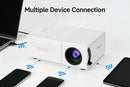 White M3S 1080P Mini Projector USB-Powered Version Includes Manual