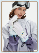Windproof Water-Repellent Fleece-Lined Self-Heating Gloves Black