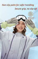 Windproof Water-Repellent Fleece-Lined Self-Heating Gloves Black