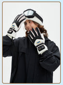Windproof Water-Repellent Fleece-Lined Self-Heating Gloves Pink
