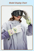 Windproof Water-Repellent Self-Heating Fleece Gloves Light Green