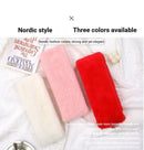 Winter Imitation Rabbit Fur USB Heated Scarf Beige