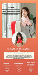 Winter Imitation Rabbit Fur USB Heated Scarf Pink