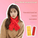 Winter Imitation Rabbit Fur USB Heated Scarf Red-Gift Box Edition
